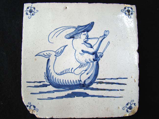 An 18th century Dutch Delft tile circa 1750